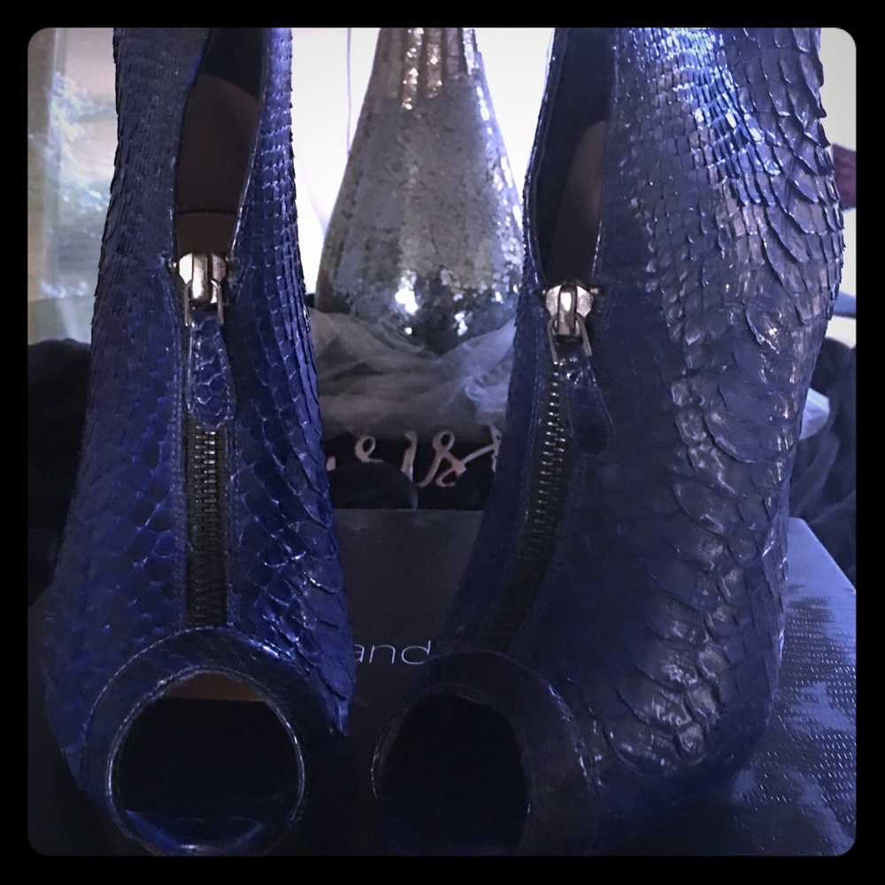 Alexandre Birman- Electric Blue Python Booties